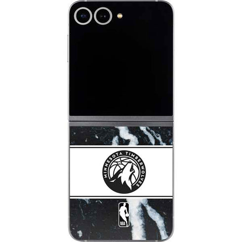 NBA Minnesota Timberwolves Marble Galaxy Z Flip6 Skin